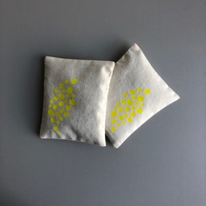 Sacchetti di lavanda fatti a mano: sacchetti profumati con stampa serigrafica al neon, set da 2