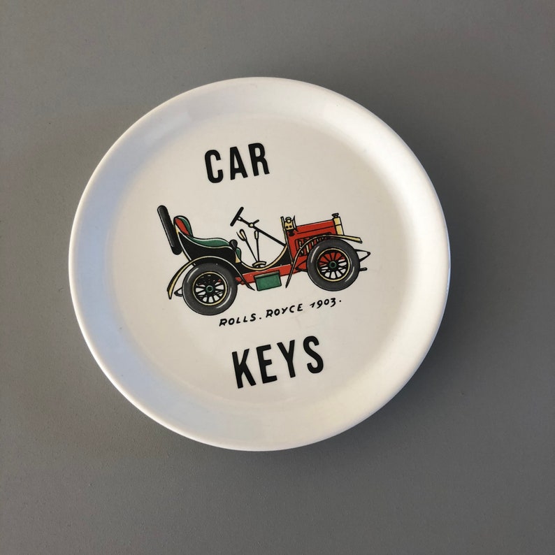 Rolls Royce Car Key Dish Vintage White Ceramic Old Car Valet Etsy