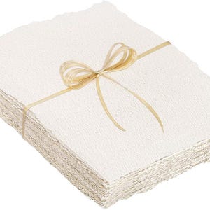 25 fogli di carta per acquerelli, 300 g/m², carta fatta a mano, carta con bordo frastagliato, carta di cotone, carta bianca testurizzata per acquerelli
