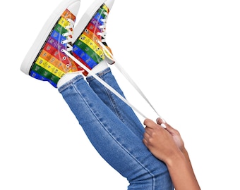 Zapatillas altas con el orgullo de la tabla periódica / Regalo de química para mujer / Regalo para profesor de ciencias / Chemical Kim