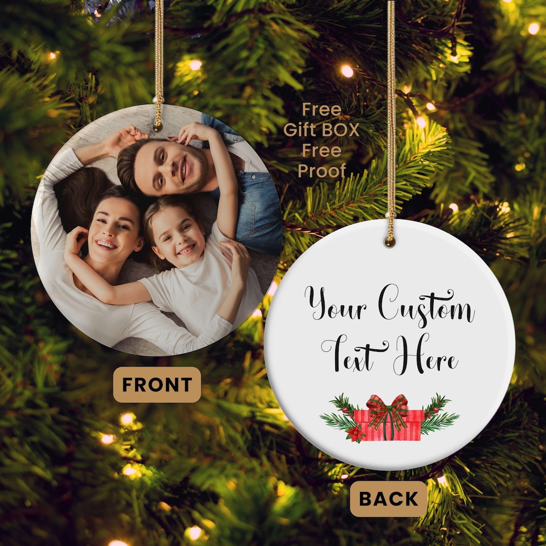 Custom Photo Double Sided Ornament | Personalized Christmas Decor With ...