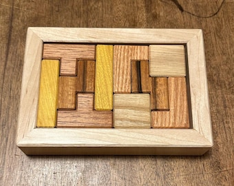 Tentris: ten piece wooden puzzle