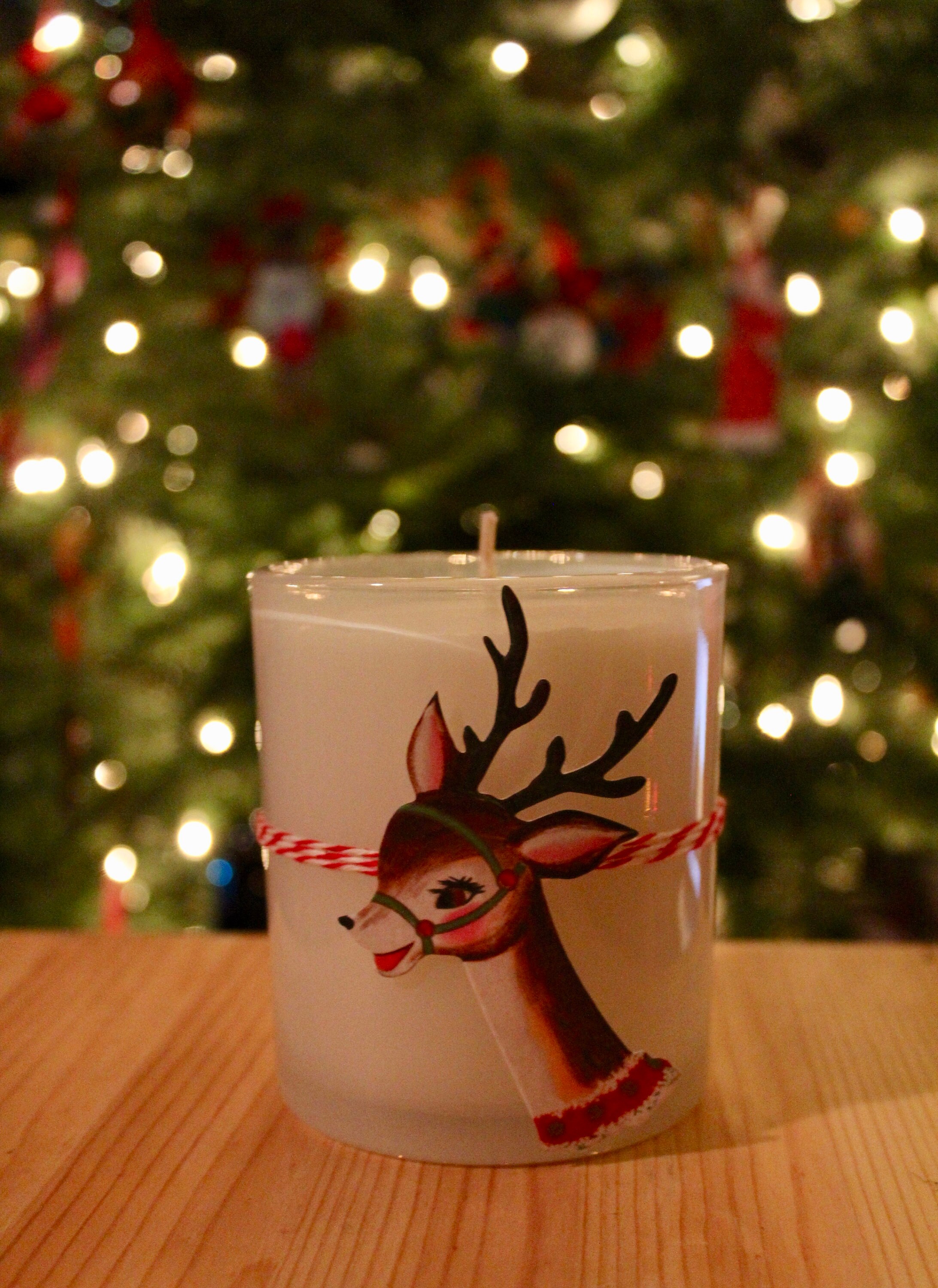 Vintage Reindeer Holiday Scented Candle Etsy