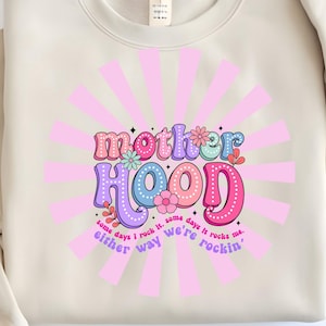 Retro Groovy Mom Life PNG: Mutterschaft Sublimationsdesign (digitaler Download, kommerzielle Nutzung erlaubt)