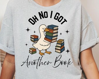 Funny Book Lover PNG: Sarcastic Goose with Books (Digital Download Only)