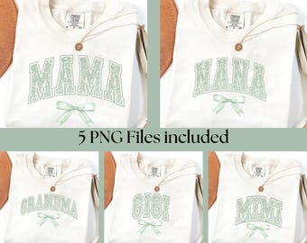 Floral Name Mom Grandma Gigi PNG Design, Floral Sublimation, Digital Download