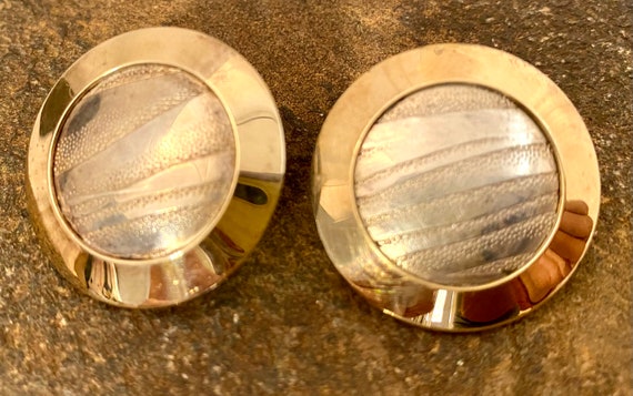 Mid Century Ed Levin Sterling and 14K Gold Earrin… - image 3