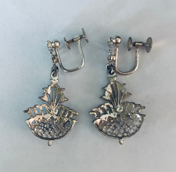 Orecchini a perno a gradini in argento sterling con marcasite in stile