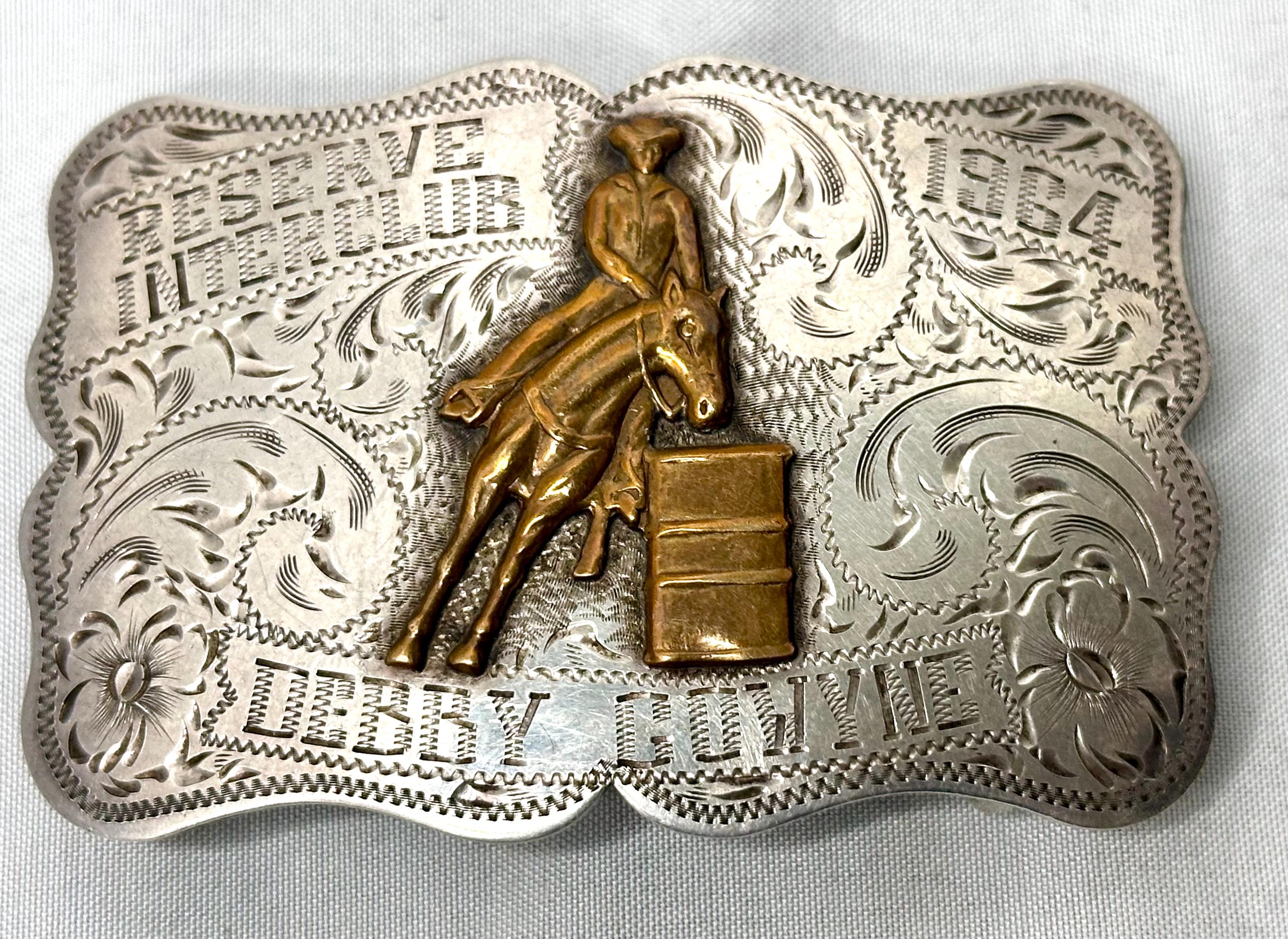 Vintage Diablo Sterling Silver Barrel Racer Trophy Belt  display picture 2