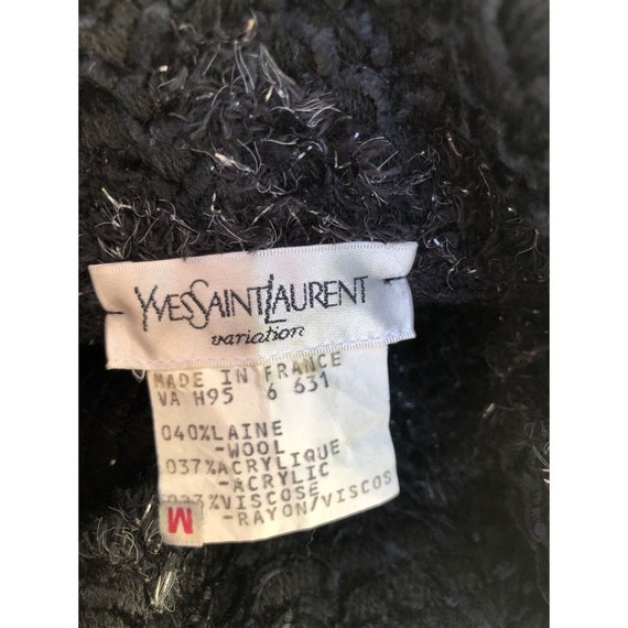 Vintage Yves Saint Laurent YSL Tweed Knit Wool Bl… - image 5