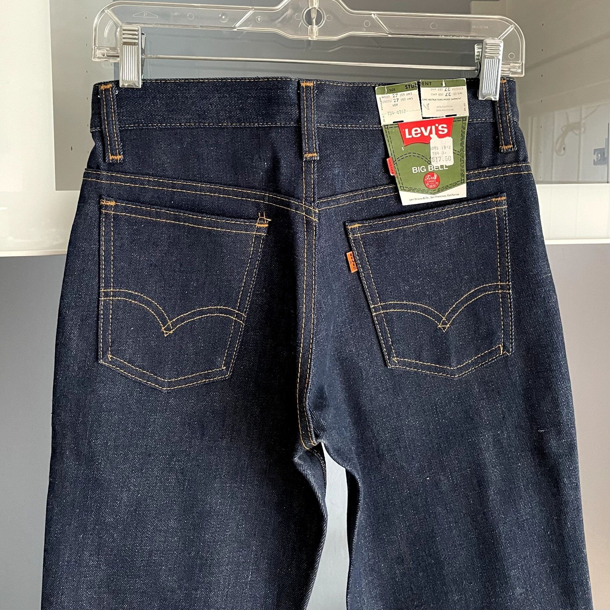 Vintage 1970s NOS Levis 784 Orange Tab Big Bell Boys Bell Vintage 1970s NOS Levis 784 Orange Tab Big Bell Boys Bell