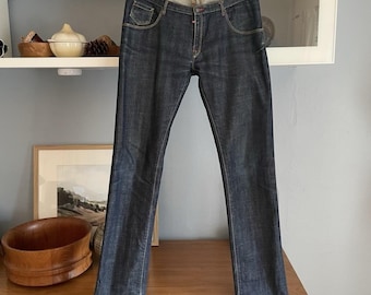 Dsquared2 Vintage Low Rise Slim Straight Jeans Whale Logo Size 44