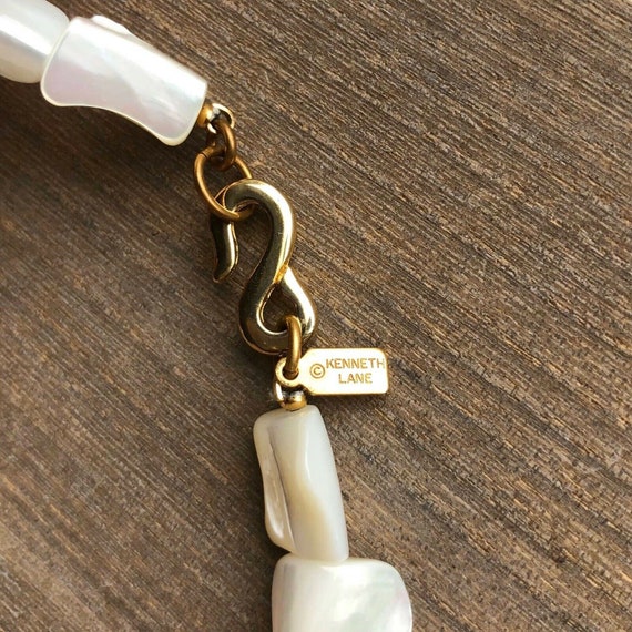 Vintage Kenneth Jay Lane Signed Natural Mother Of… - image 4