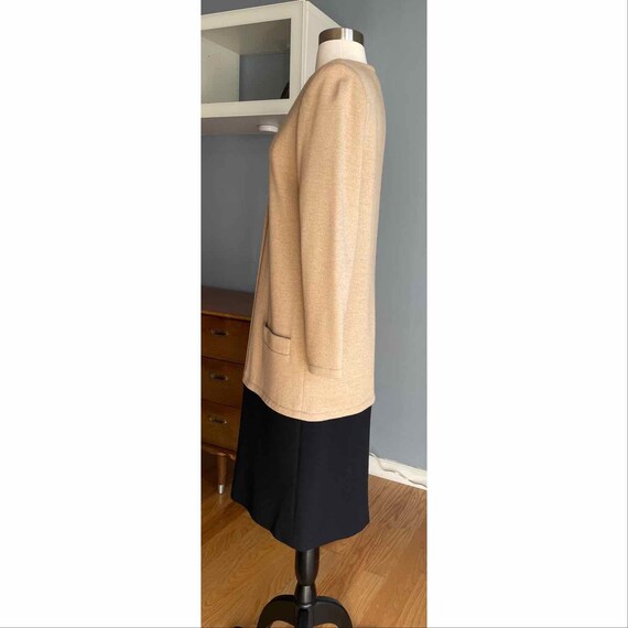 Bill Blass Vintage 70’s Dress Wool Beige Black - image 4