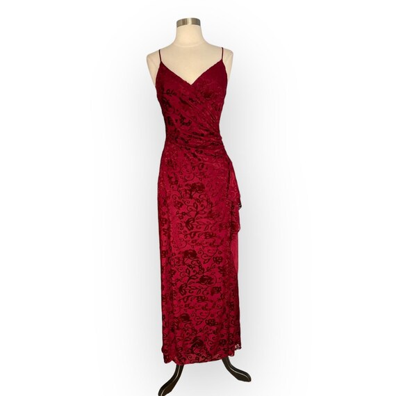 rampage red dress Vintage Rampage red floor length formal dress EUC
