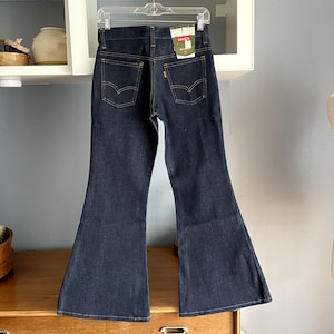 Vintage jaren 1970 NOS Levis 784 Orange Tab Big Bell Bell Bottom-jeans voor jongens, 27 x 27 inch