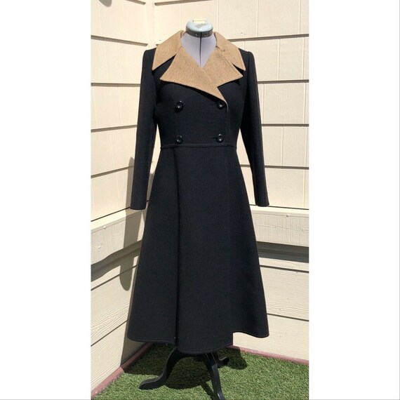 Vintage Adele Simpson 1960’s Wool Coat Dress Size