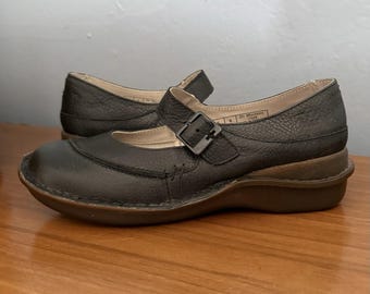 Dr. Martens Vintage Mary Jane Leather Flat Shoes Black US 7
