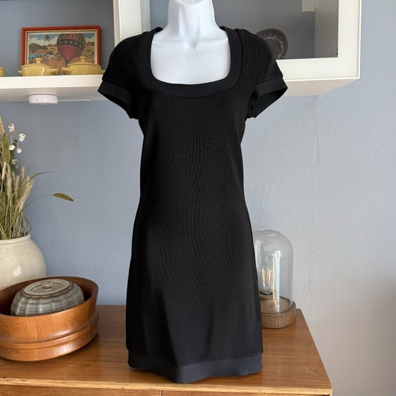 Vintage Gianni Versace Black Ribbed Knit Bodycon Dress Stretch LBD Size 40  / S - Etsy Israel
