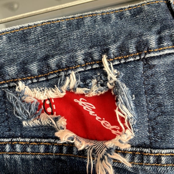 Vintage Levis 555 Jeans 26x31 Remake Bandana Cuff… - image 9