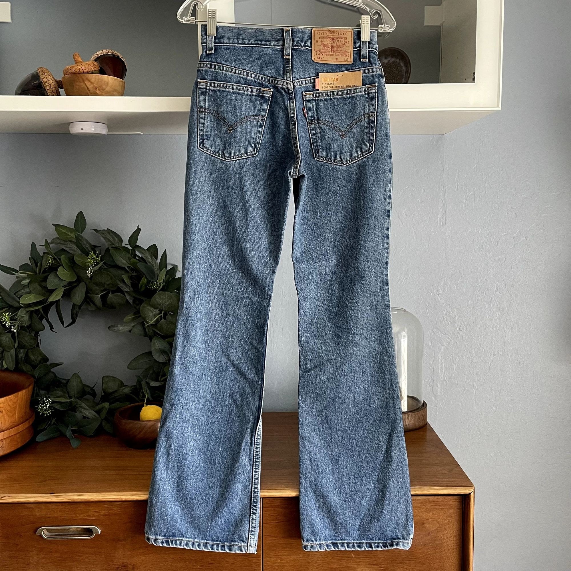 stole Land procedure Vintage 90's Levi 517 Slim Fit Boot Cut Jeans Size 3 - Etsy