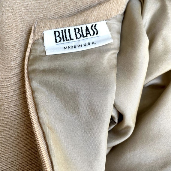 Bill Blass Vintage 70’s Dress Wool Beige Black - image 7