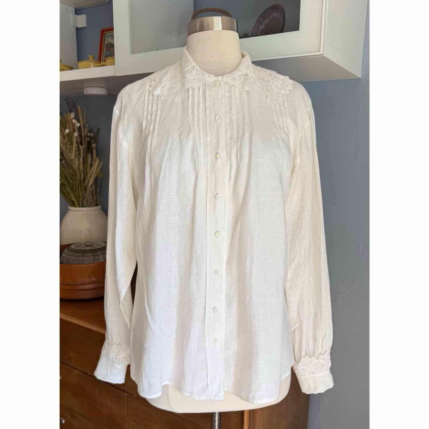 Pintuck Lace Blouse - Etsy