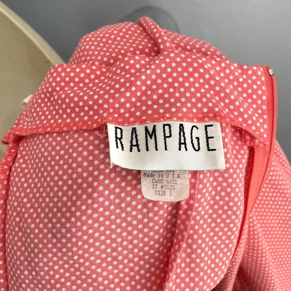 Vintage Y2K Rampage Pink Polka Dot Cropped Jumpsu… - image 4
