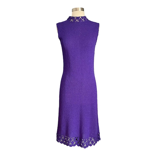 1960s St John Canary Yellow Santana Knit Mod Crochet Vintage A Line 60s  Dress For Sale at 1stDibs