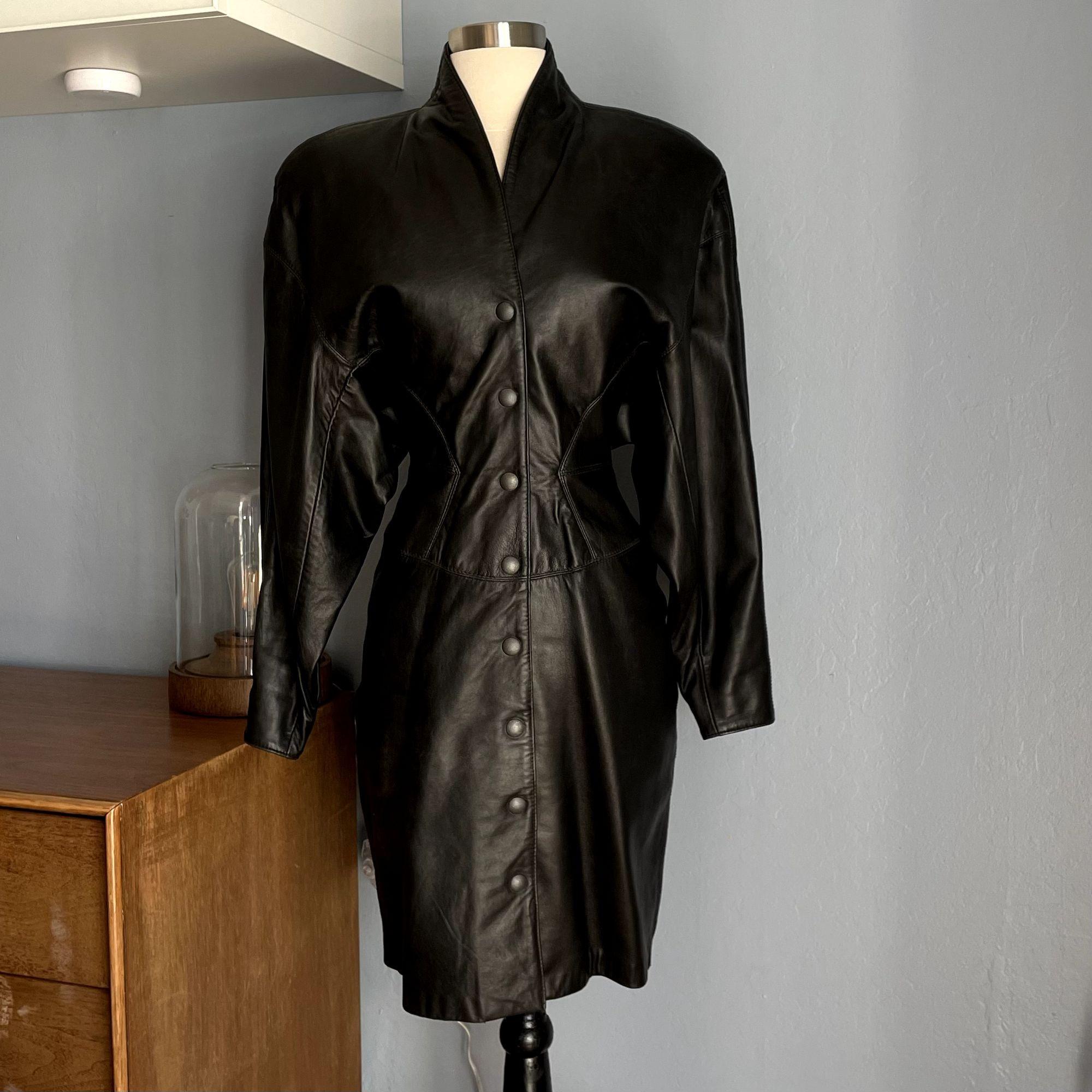 michael hoban north beach leather dress North Beach Leather Zip Dress S/M – OMNIA main image 0