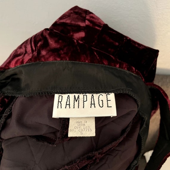 Vtg Rampage Crushed Velvet Fit & Flare Cold-Shoul… - image 7