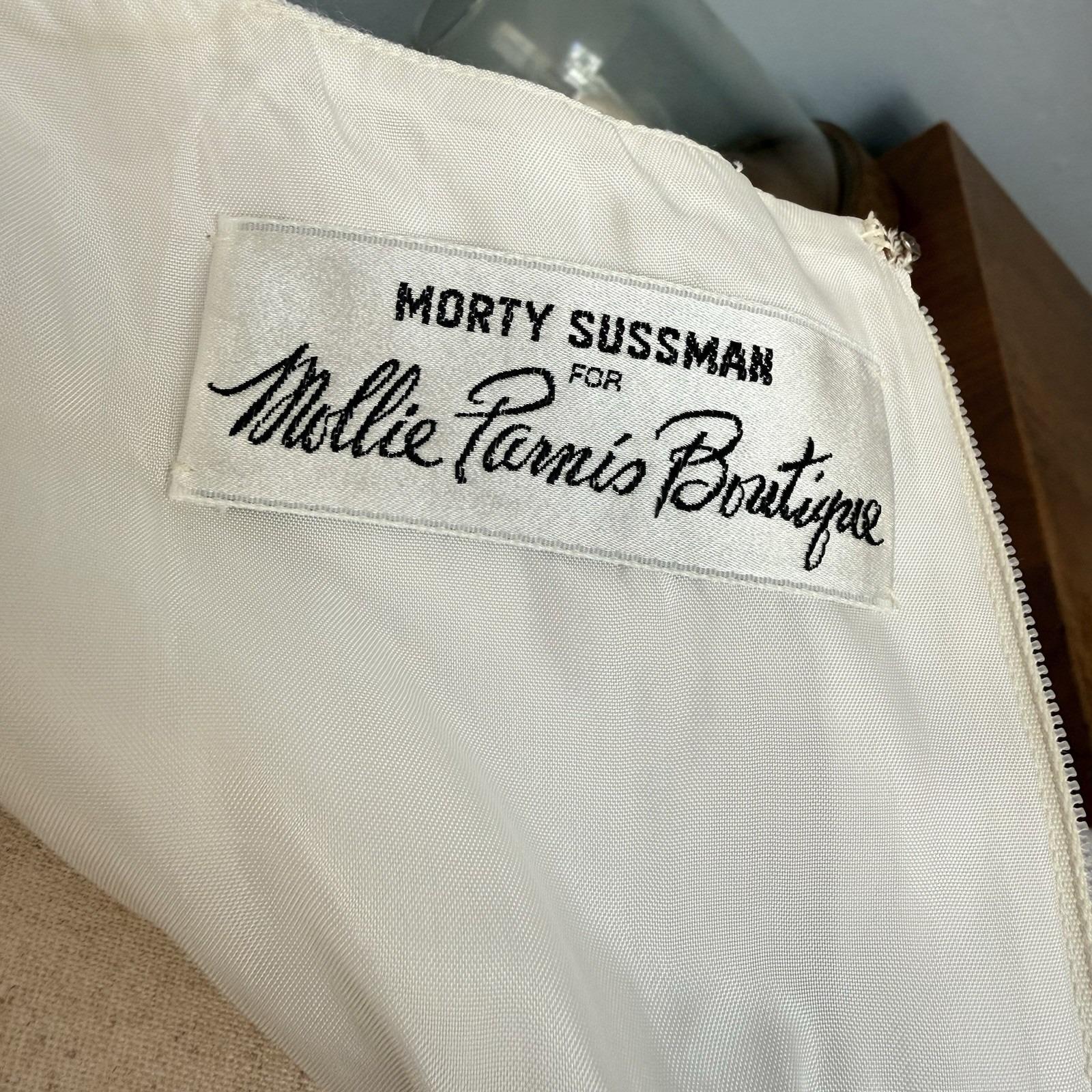 Vtg 70s Morty Sussman for Mollie Parnis Boutique Linen Maxi Halter