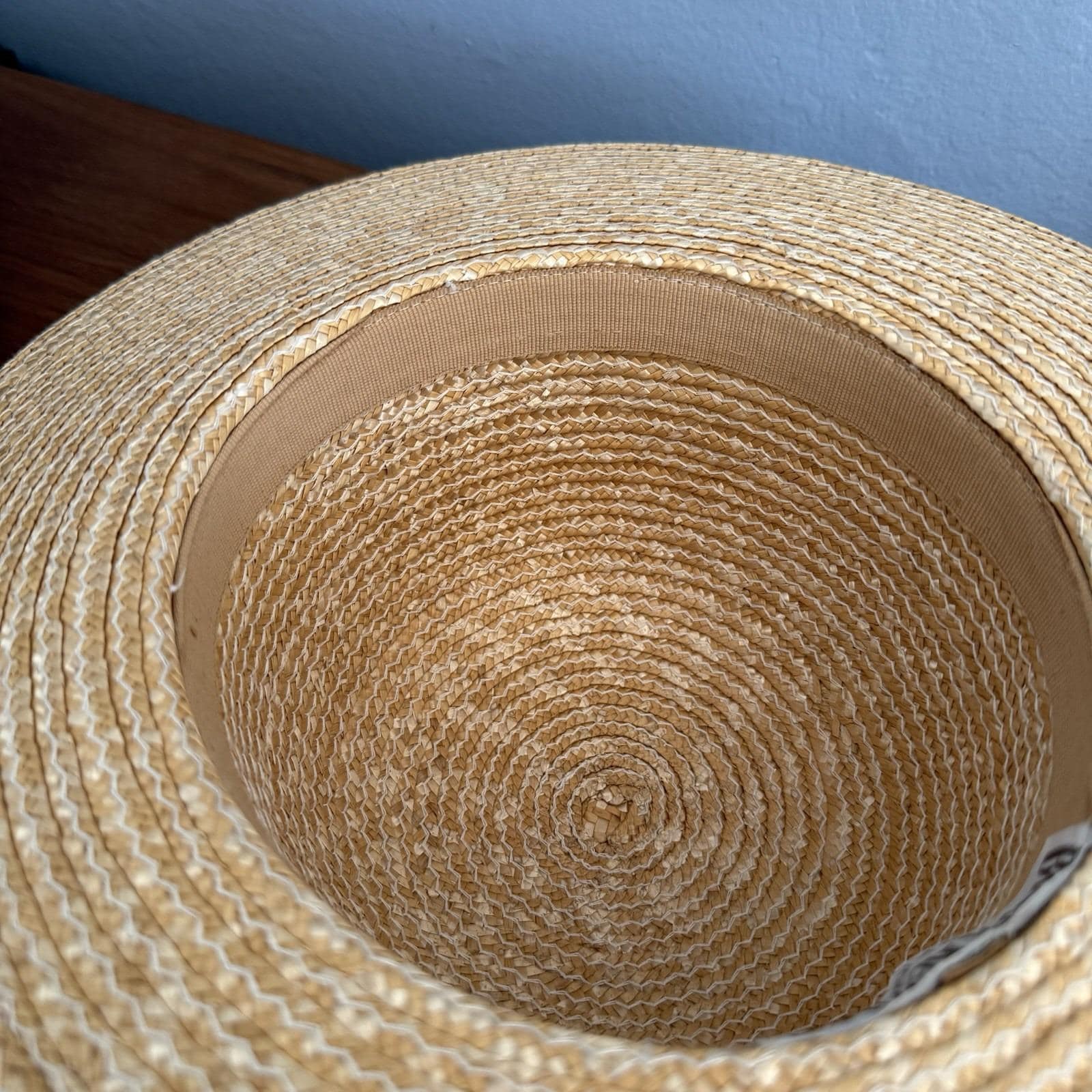 Vintage 80s Banana Republic Wide Brim Straw Raffia Sun Hat  display picture 1