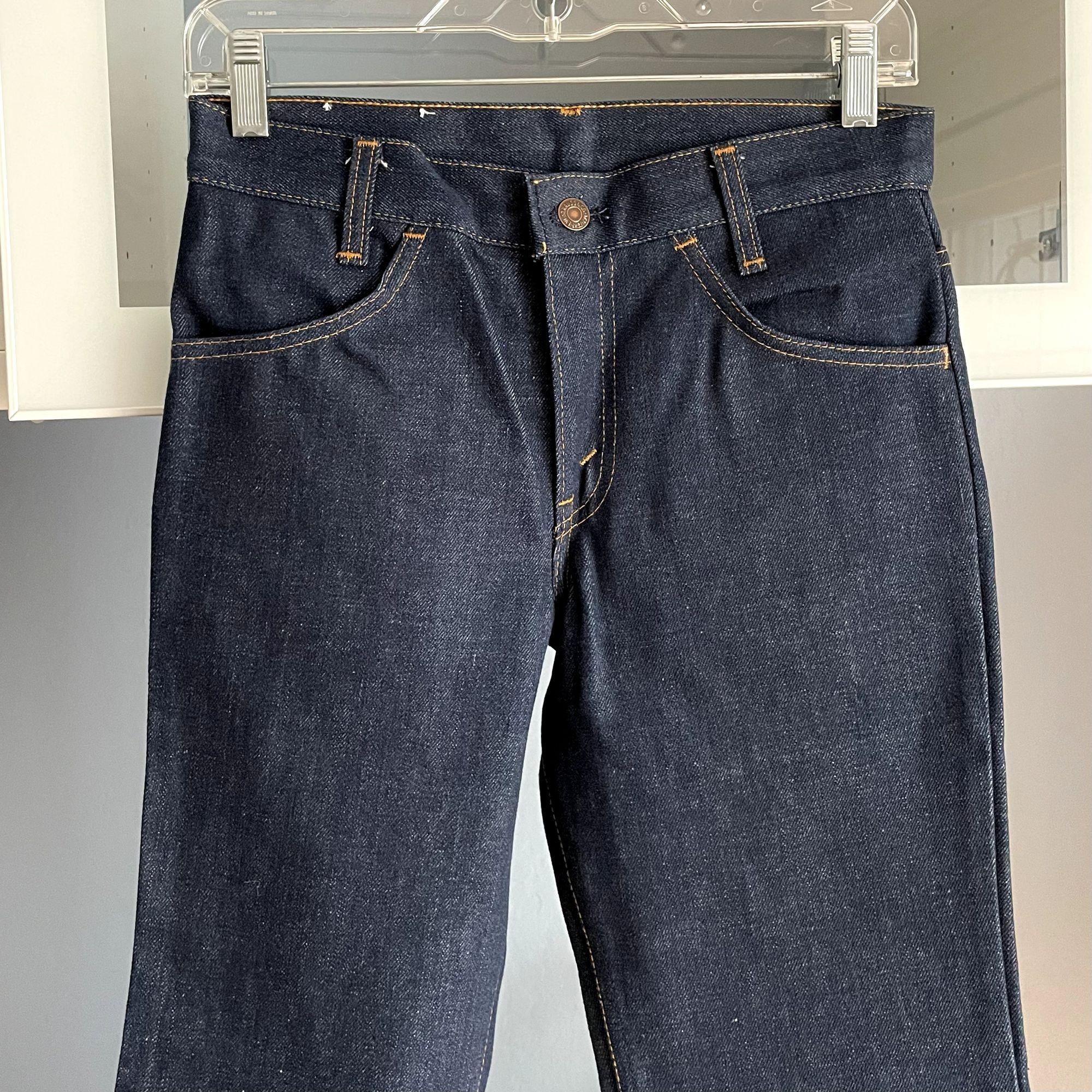 Vintage 1970s NOS Levis 784 Orange Tab Big Bell Boys Bell