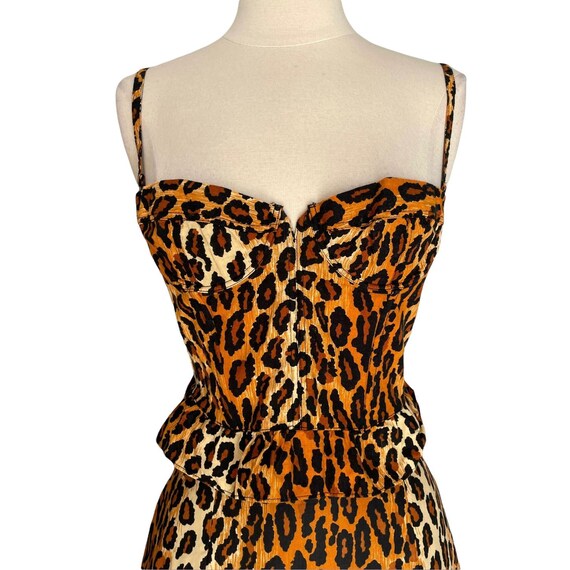 Vintage 1989 Patrick Kelly Cheetah Leopard Bustie… - image 2