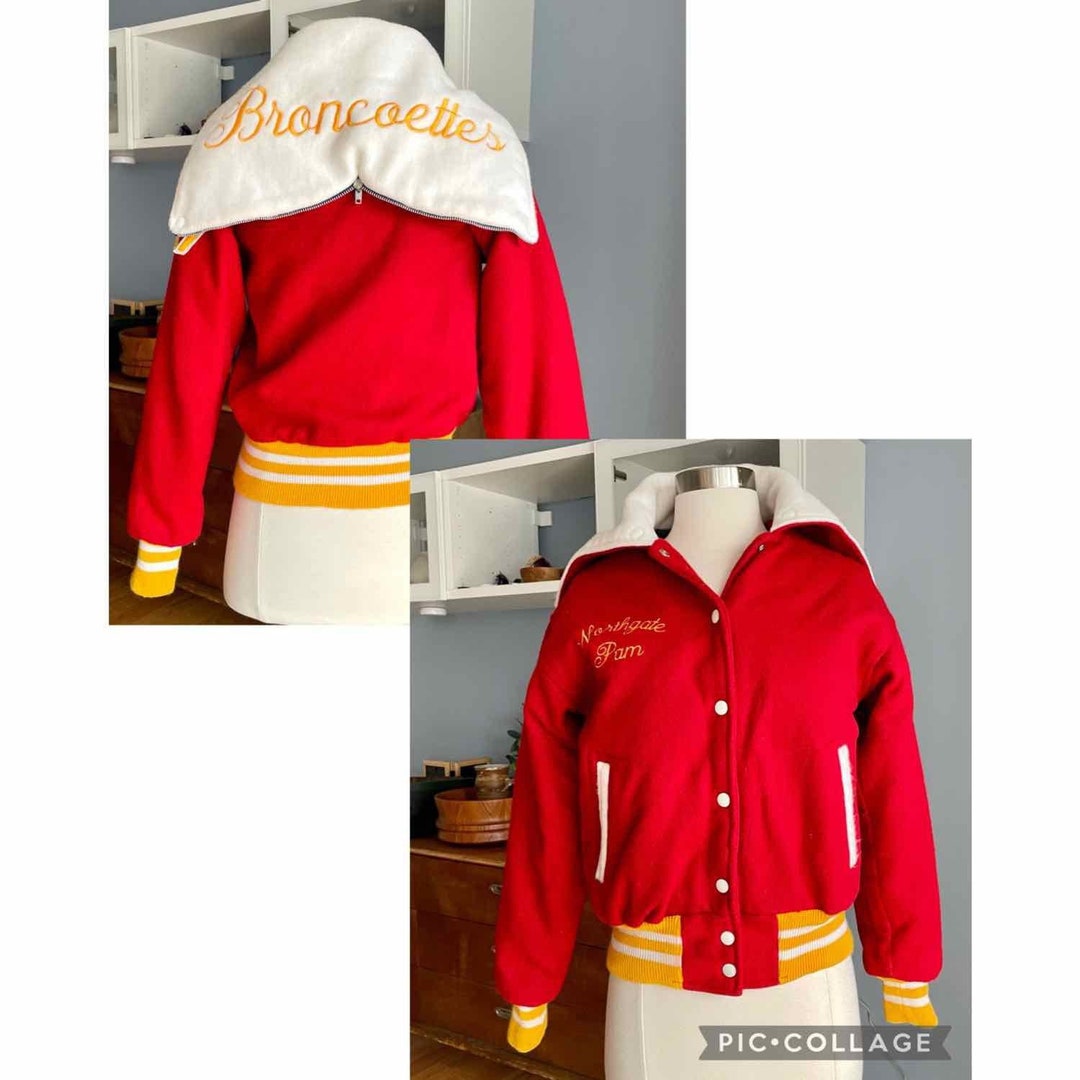 Vintage Fordham Wool Varsity Jacket 87' Broncoette Size S Etsy