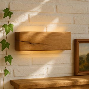 Horizontal Reclaimed Wood Wall Sconce , Led Wall Lamp , Rustic Wall Lighting , Antique Decorative Wall Lamp , Unique Lighting Products