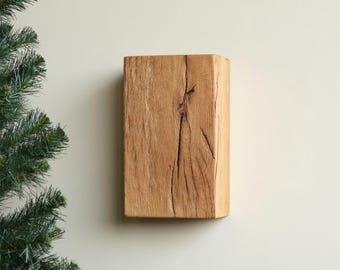 Wood wall lamp,lampshade, above bed decor , Wall bedside lamp, Reclaimed Wood Sconce , Lampshades, Wood wall lights , Wood oak wall lights