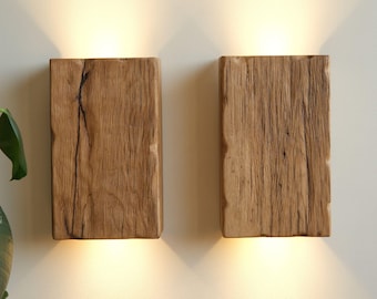 Natural rustic wall light fixture handmade, Rustikale holz wandlampe flur leuchte, Vintage reclaimed wood wall lamp decor, Rustic wall light