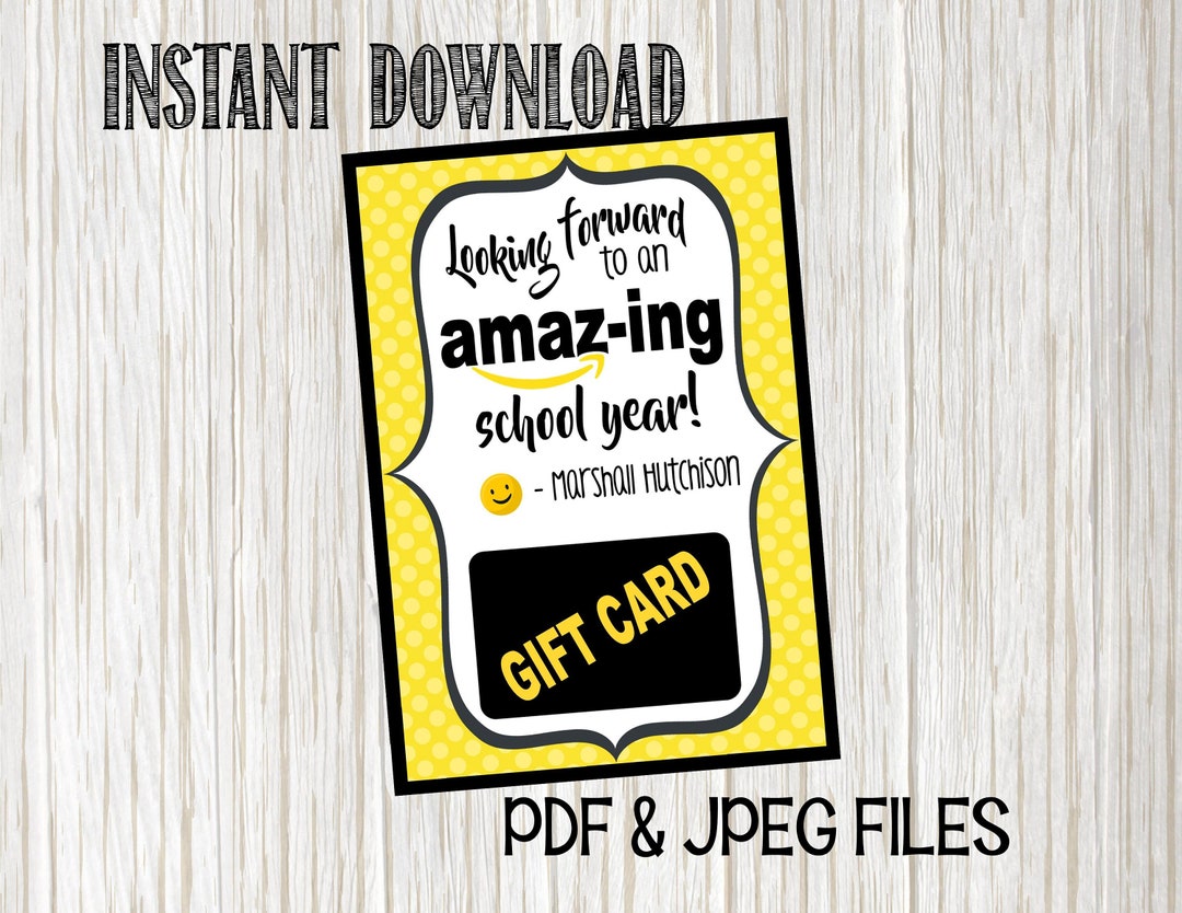 Back to School Meet the Teacher Gift Card - Etsy