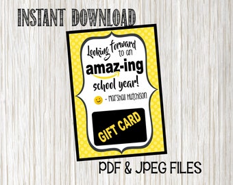 Back To School Meet the Teacher Gift Card