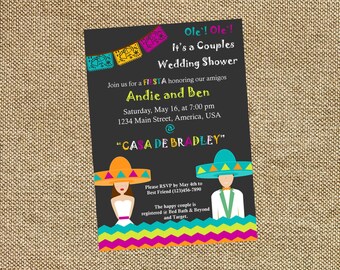 Couples Fiesta Wedding Shower Invitation