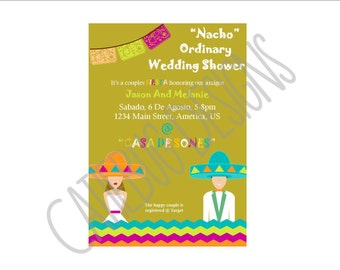 Fiesta Nacho Ordinary Couples Wedding Shower Invitation