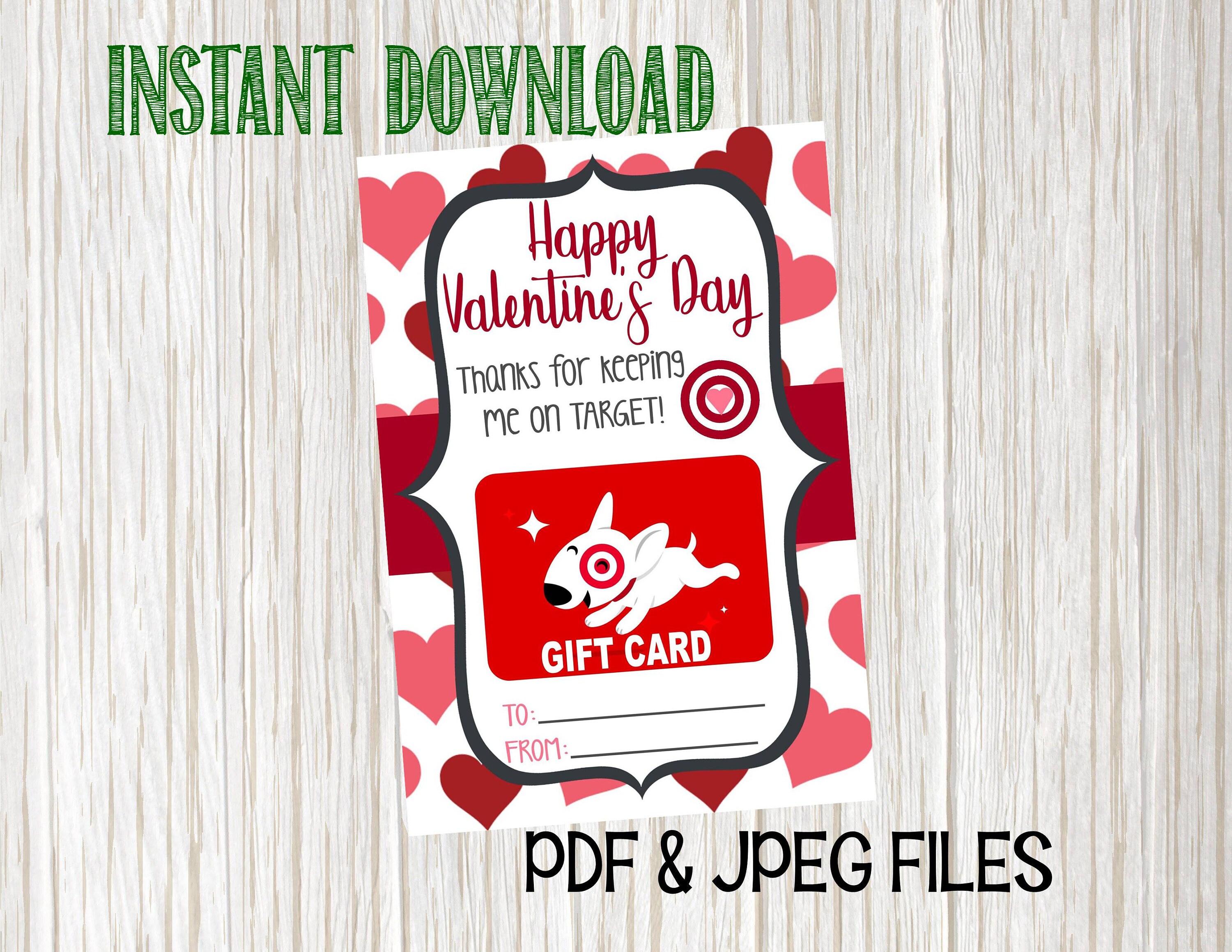 Valentine's Day Teacher Gift Card Printable | Etsy