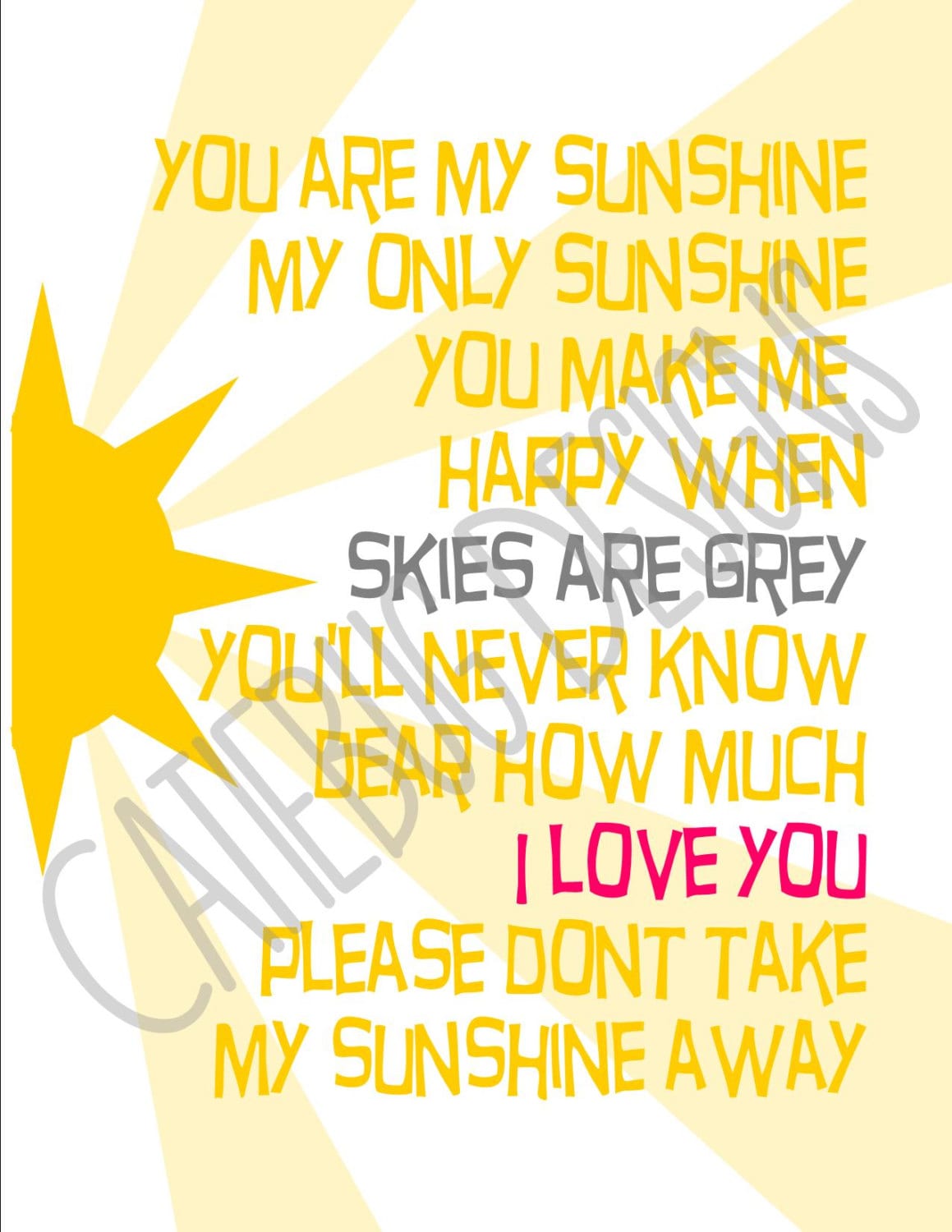 You are my sunshine lyrics  iPad Case & Skin for Sale by Inktown