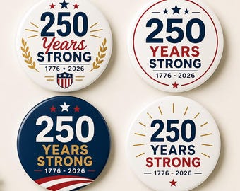 Przypinka USA 250 lat 1776-2026 | Odznaka z okazji półpięćsetnej rocznicy USA | Patriotyczna przypinka z flagą amerykańską z okazji Dnia Niepodległości