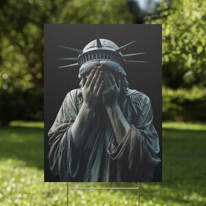 Statue of Liberty holding Resist Plastic Yard Sign - Anti-Trump, Pro Women's Rights, Feminist Sign, Resistance yard sign, Gift for Advocates