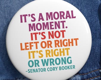 Cory Booker Spruch Button: Politischer Aktivist Pinback Flair