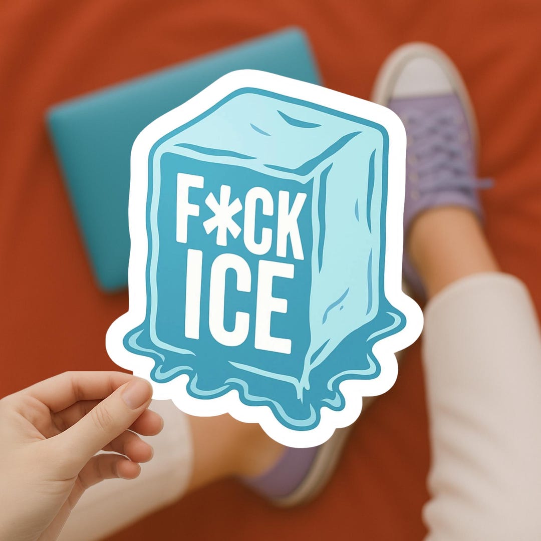 Anti-ice Vinyl Sticker: Political Protest Decal for Laptop - Etsy