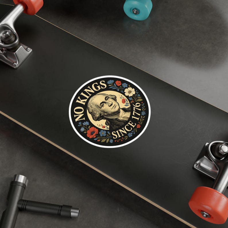 Sticker en vinyle No Kings Since 1776 : sticker patriotique anti-monarchie image 7